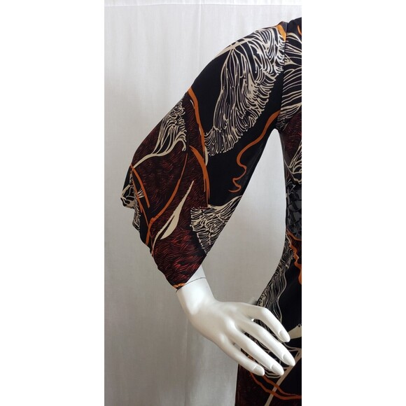 Sky Brand Dress M Multicolor Floral Patent Leather Belt 100% Silk Casual Spring - Picture 6 of 8